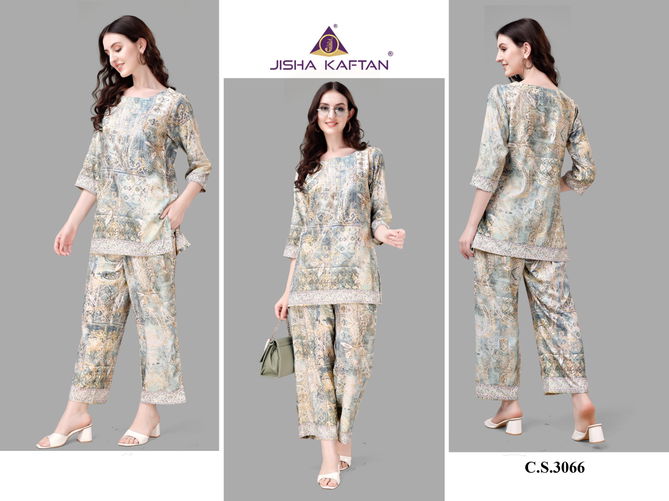 Rayon Co Ord Vol 3 By Jisha Kaftan Western Cord Set Islamic Kaftan Catalog
